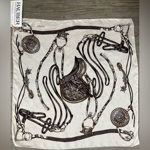 Vintage Deadstock Hauber Equestrian Print Scarf